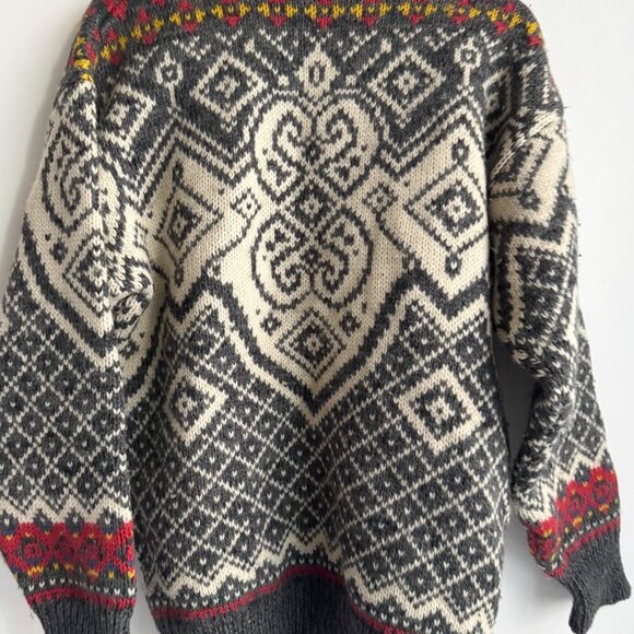Vintage Boston Traders Nordic Style Wool Pullover Sweater M - Picture 8 of 9